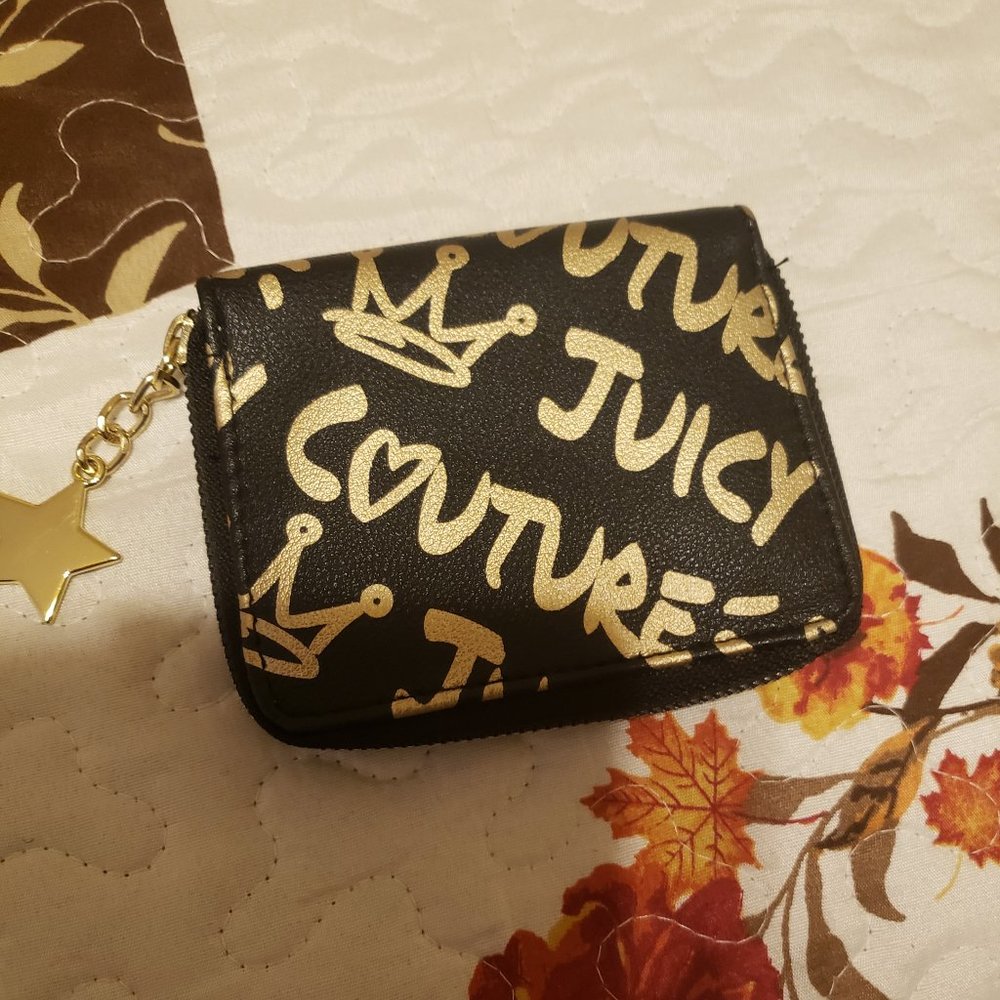 Juicy Couture Brown/Gold Wallet W/zipper NWOT - Picture 3 of 9